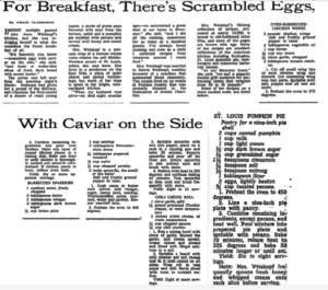 The original recipe from the New York Times, October 24,1968.