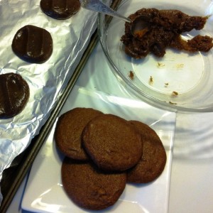molasses cookies - square